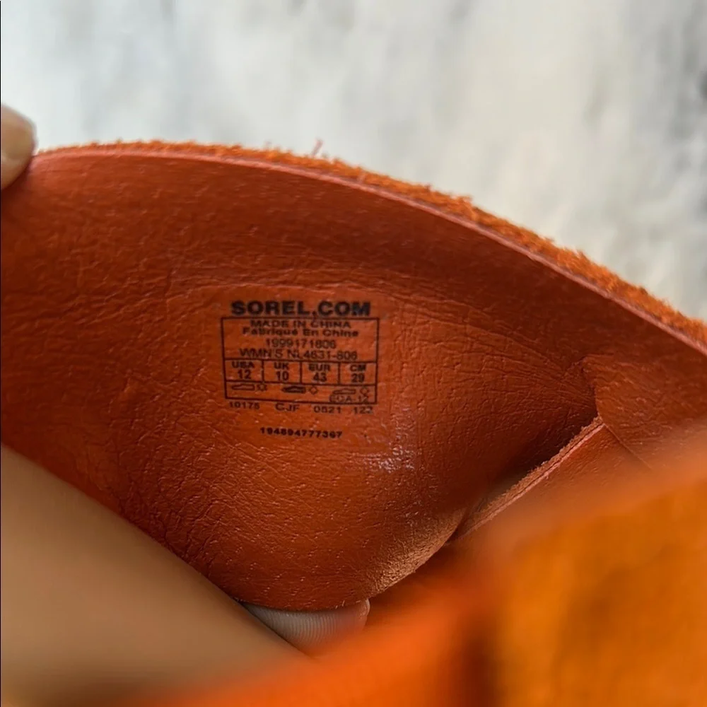 SOREL Sandal Cameron Flatform Mule Suede Orange | 12 - Picture 5 of 5